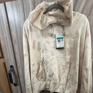 Nike Beige Tie-Dye Hoodie